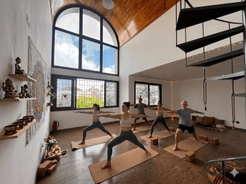 Aula de yoga na Nexxo, Bela Vista, Porto Alegre